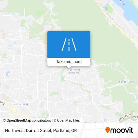 Northwest Durrett Street map