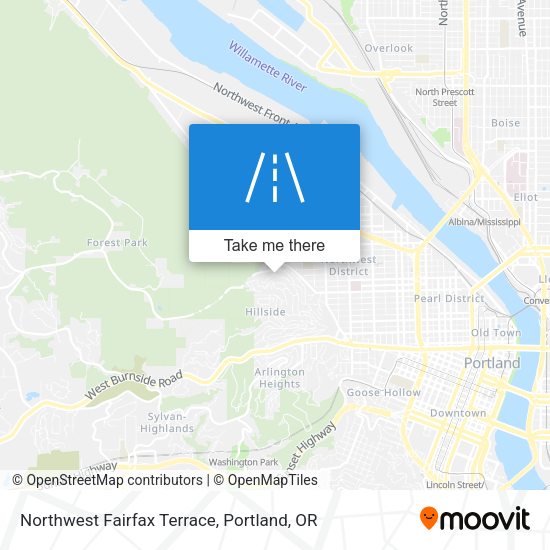 Northwest Fairfax Terrace map