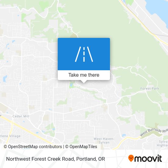 Mapa de Northwest Forest Creek Road