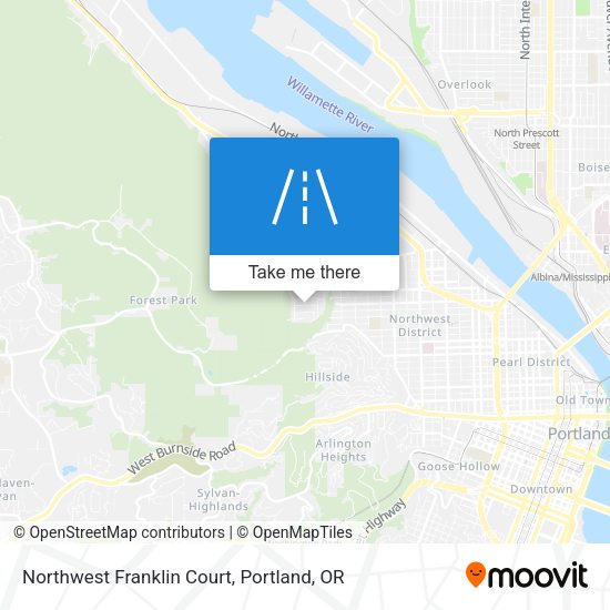Northwest Franklin Court map