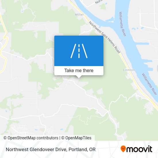 Northwest Glendoveer Drive map