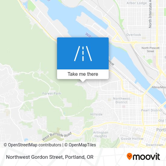 Northwest Gordon Street map