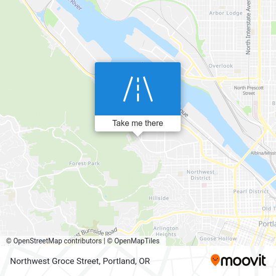 Northwest Groce Street map