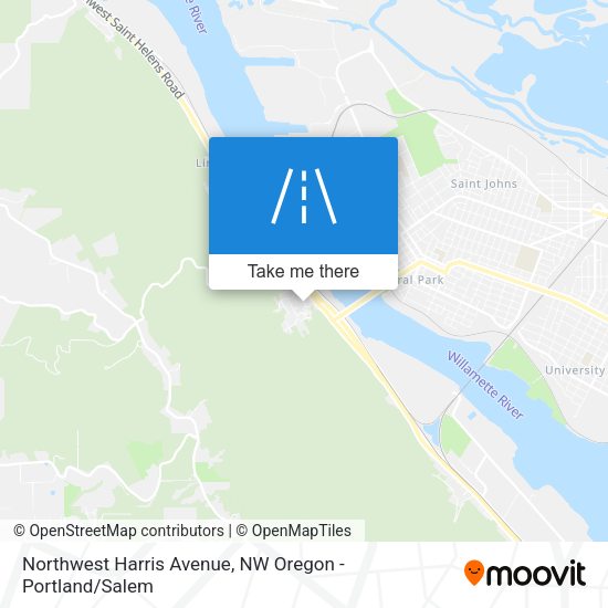 Northwest Harris Avenue map