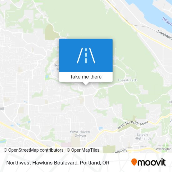Northwest Hawkins Boulevard map