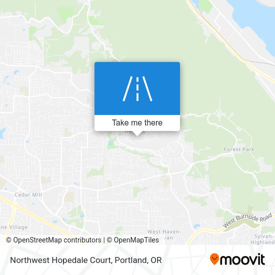 Northwest Hopedale Court map