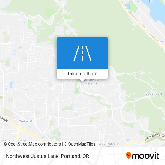 Northwest Justus Lane map