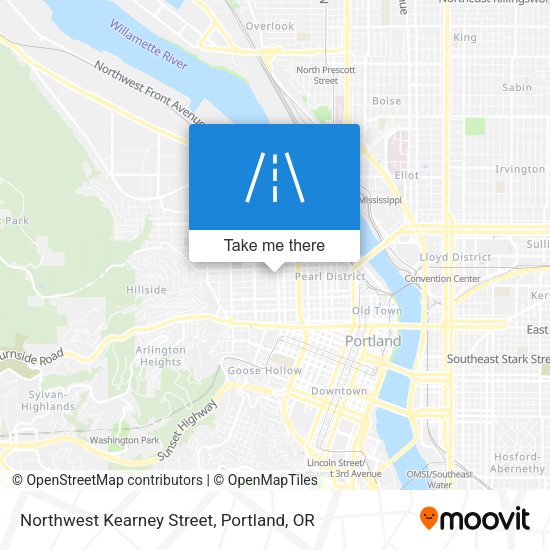 Northwest Kearney Street map