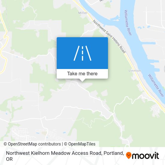 Northwest Kielhorn Meadow Access Road map