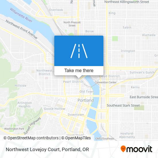 Mapa de Northwest Lovejoy Court