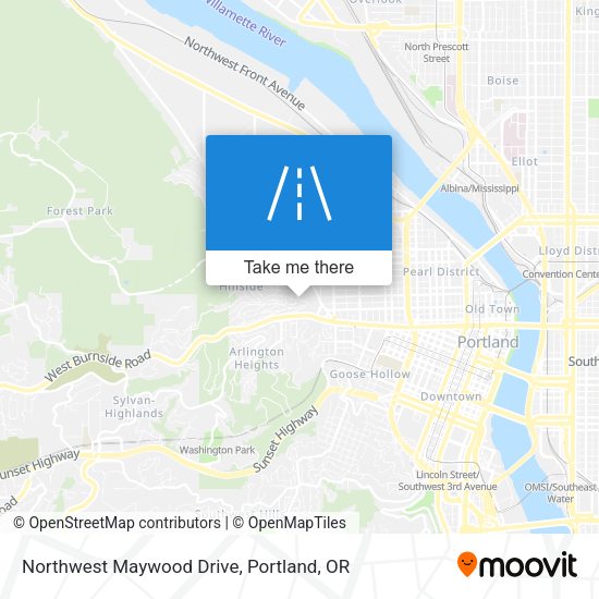Northwest Maywood Drive map