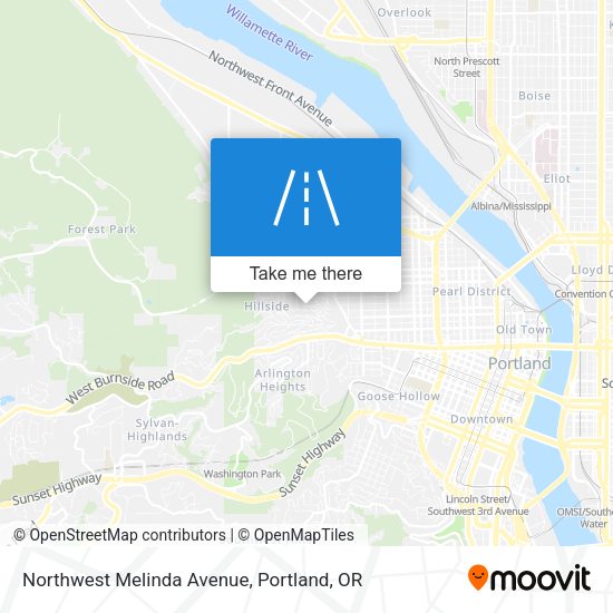 Mapa de Northwest Melinda Avenue