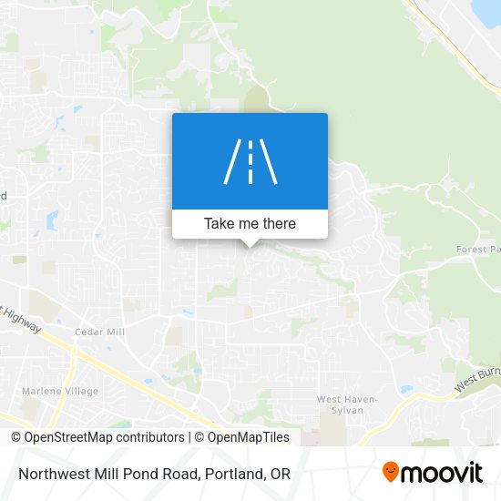 Northwest Mill Pond Road map