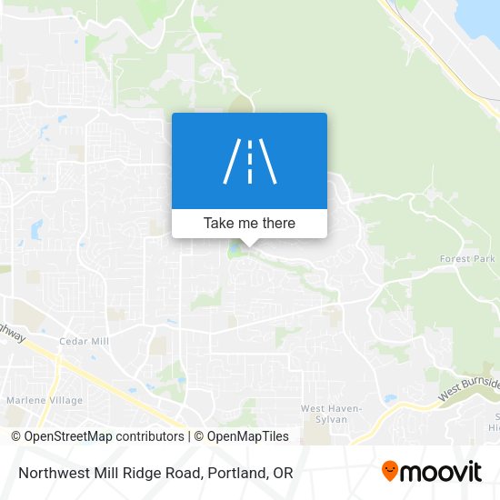 Mapa de Northwest Mill Ridge Road