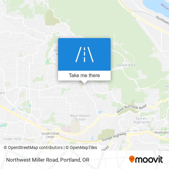 Northwest Miller Road map