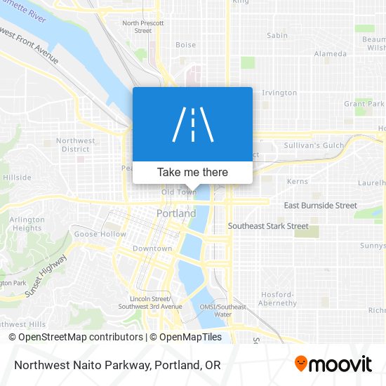 Northwest Naito Parkway map