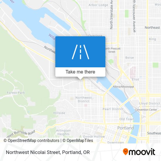 Mapa de Northwest Nicolai Street