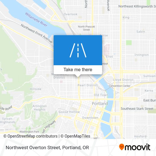 Northwest Overton Street map