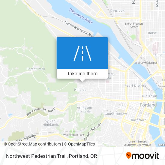 Northwest Pedestrian Trail map