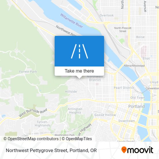 Northwest Pettygrove Street map
