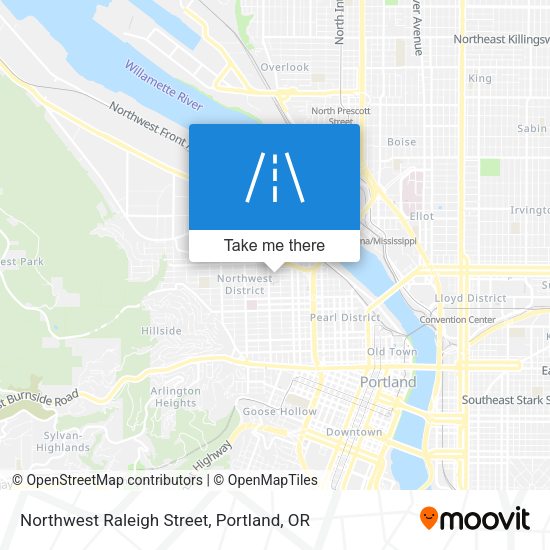 Northwest Raleigh Street map