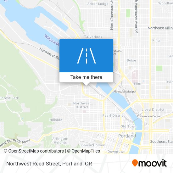 Mapa de Northwest Reed Street