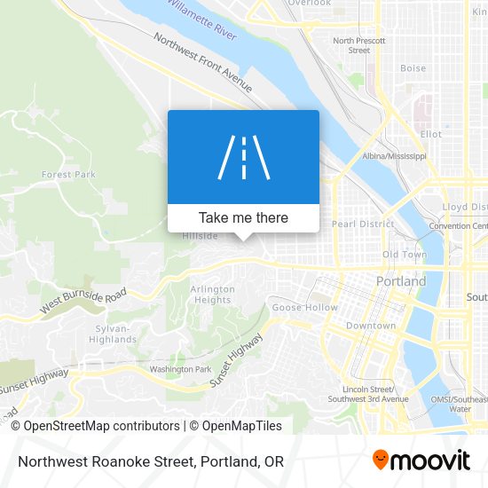 Northwest Roanoke Street map
