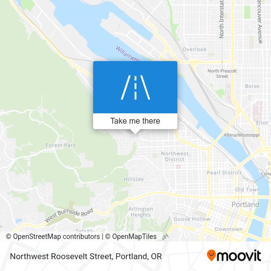 Northwest Roosevelt Street map