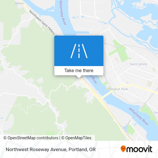 Northwest Roseway Avenue map