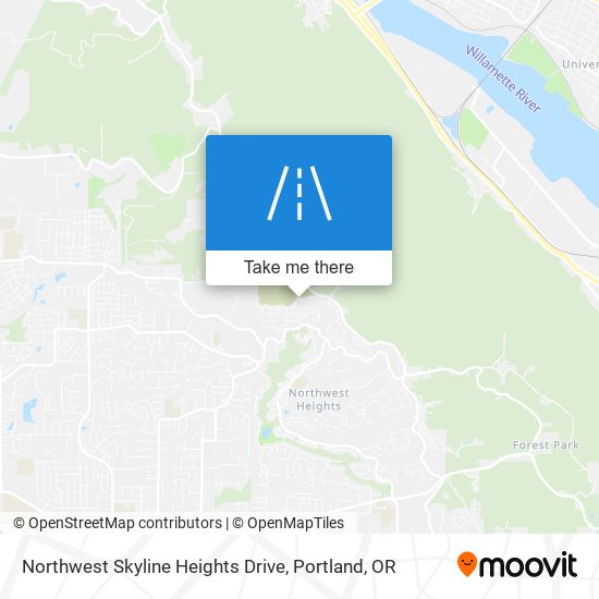 Northwest Skyline Heights Drive map