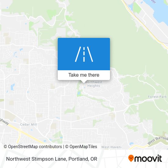 Northwest Stimpson Lane map