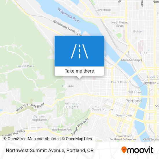 Northwest Summit Avenue map