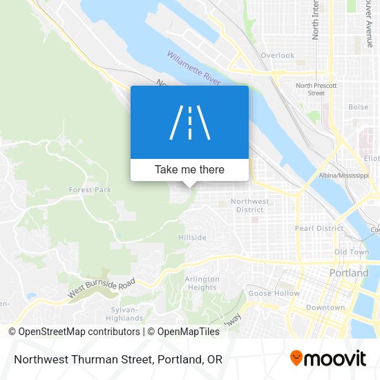 Northwest Thurman Street map