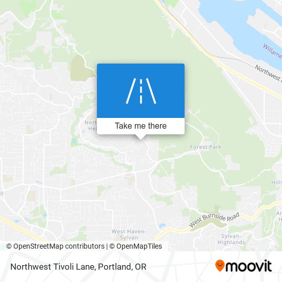 Northwest Tivoli Lane map