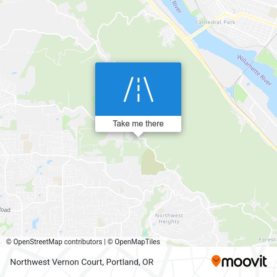 Northwest Vernon Court map