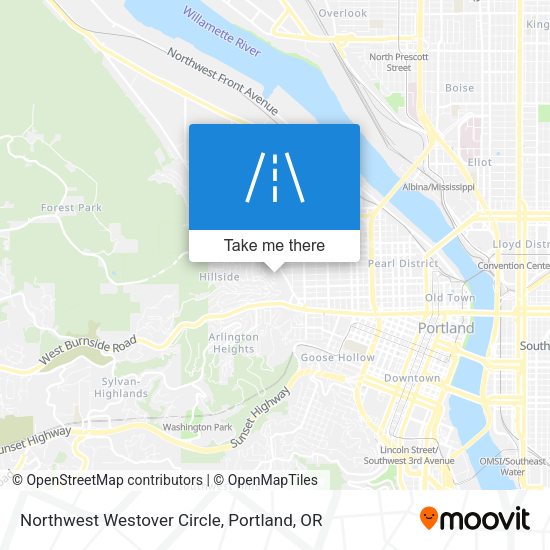 Northwest Westover Circle map