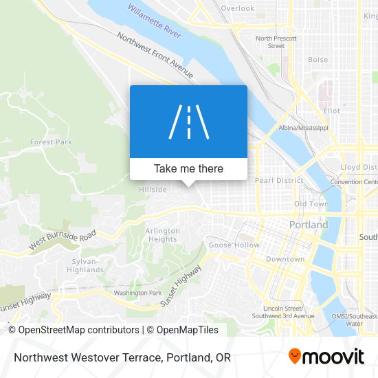 Mapa de Northwest Westover Terrace