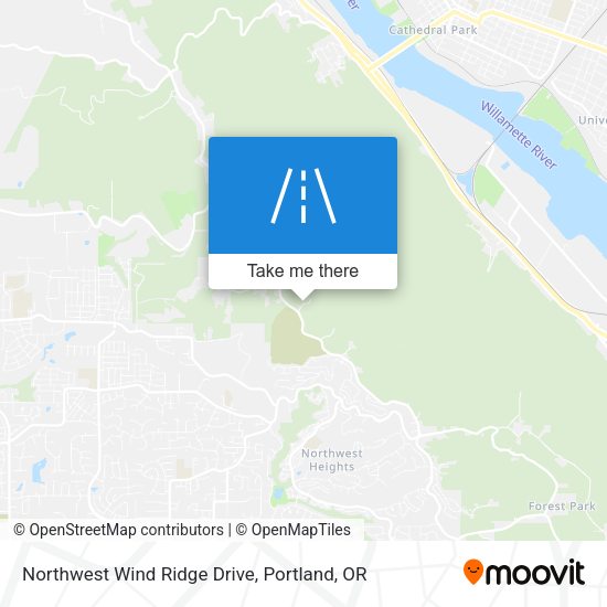 Northwest Wind Ridge Drive map