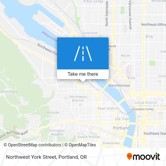 Northwest York Street map