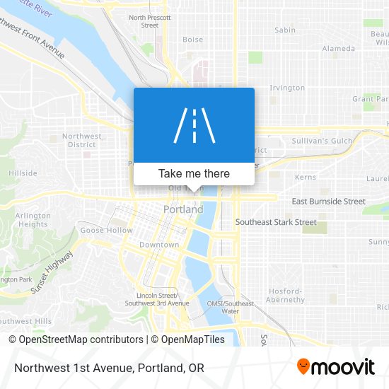 Northwest 1st Avenue map