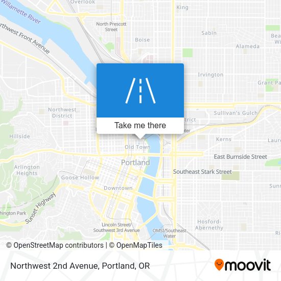 Northwest 2nd Avenue map