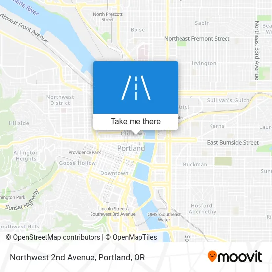 Northwest 2nd Avenue map