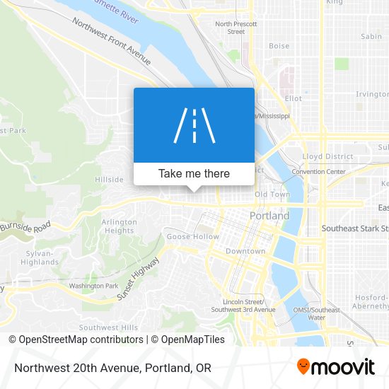 Northwest 20th Avenue map