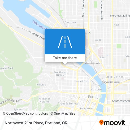 Northwest 21st Place map