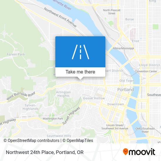 Northwest 24th Place map