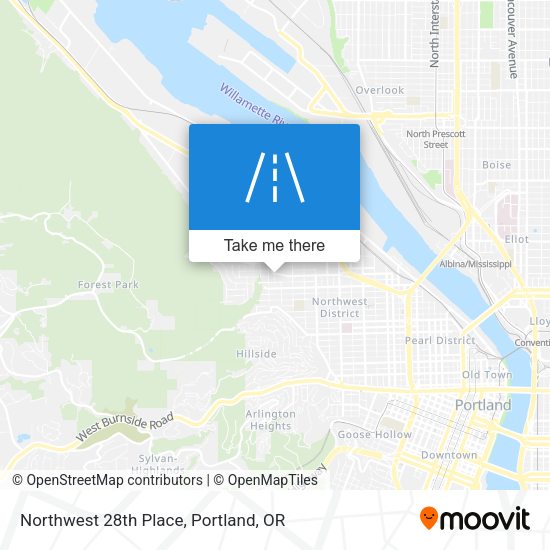 Northwest 28th Place map