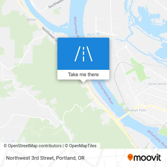 Northwest 3rd Street map