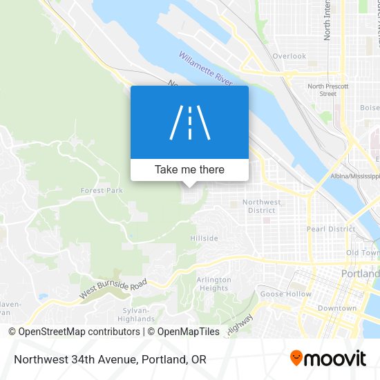 Mapa de Northwest 34th Avenue
