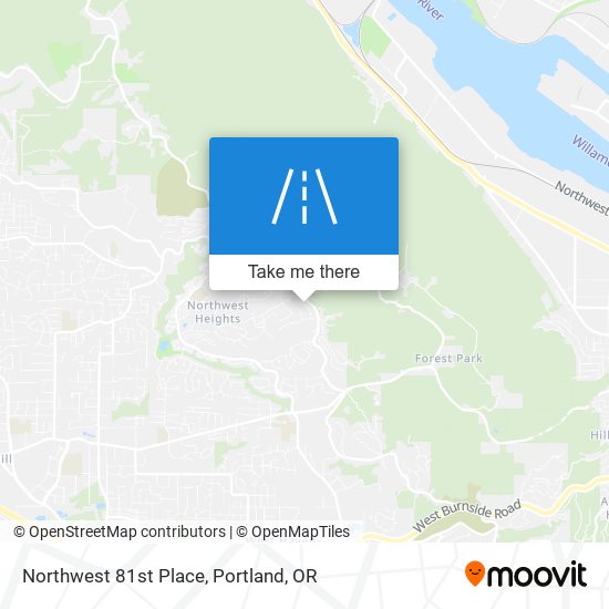 Northwest 81st Place map