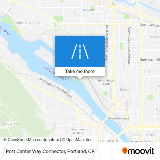 Port Center Way Connector map